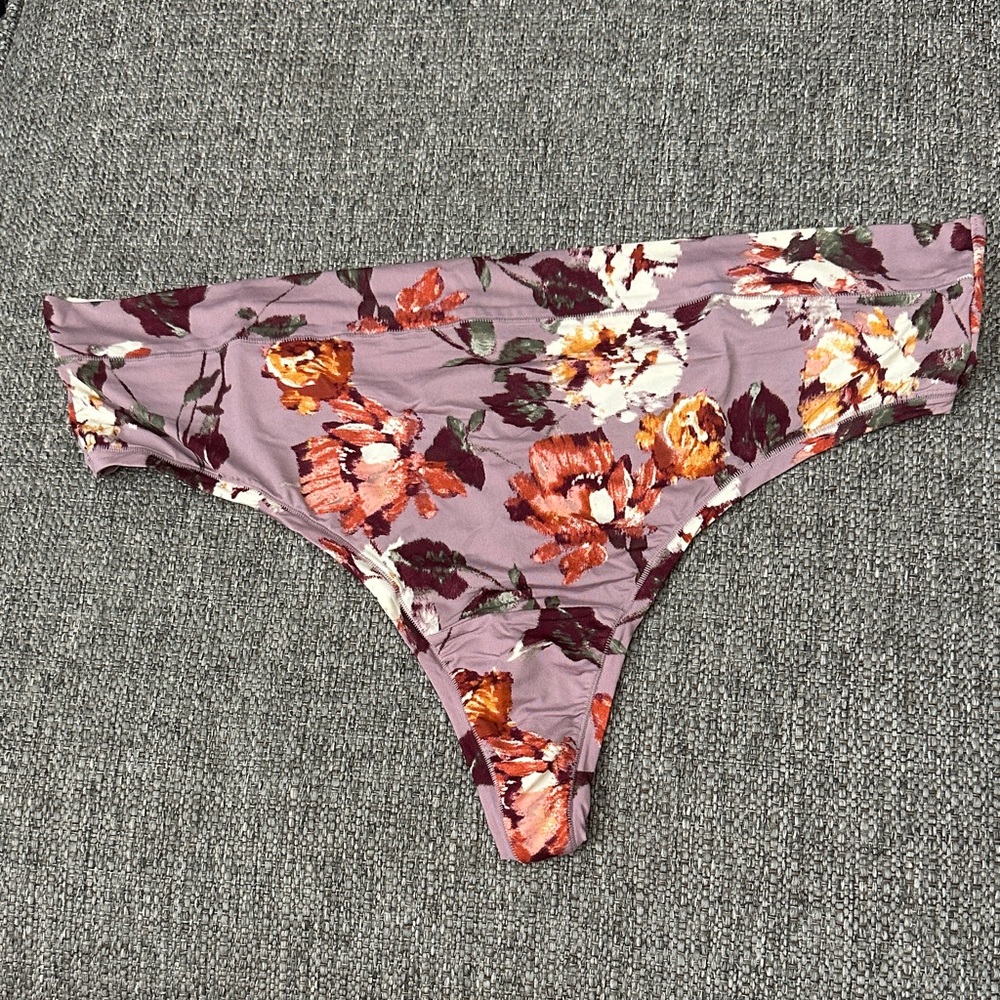Cacique Floral Comfort Bliss Thong Panty
